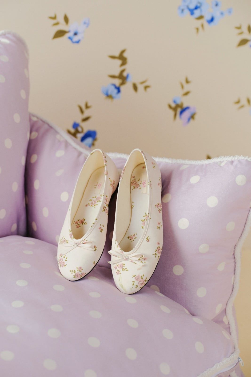 Giày búp bê họa tiết hoa cổ điển Floral Flats nhiều màu