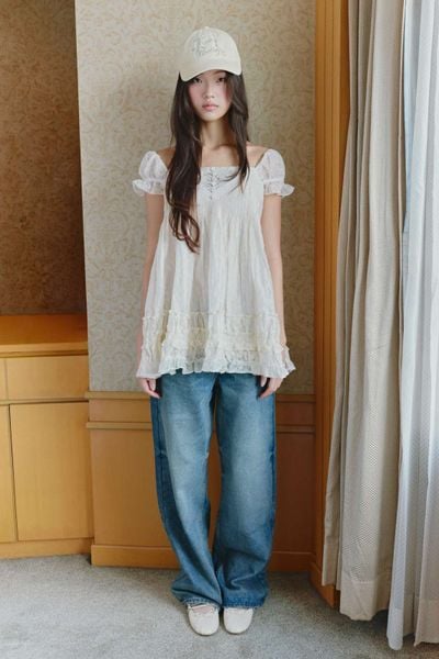  Váy Kate Ruffled Babydoll Dress nhiều màu 