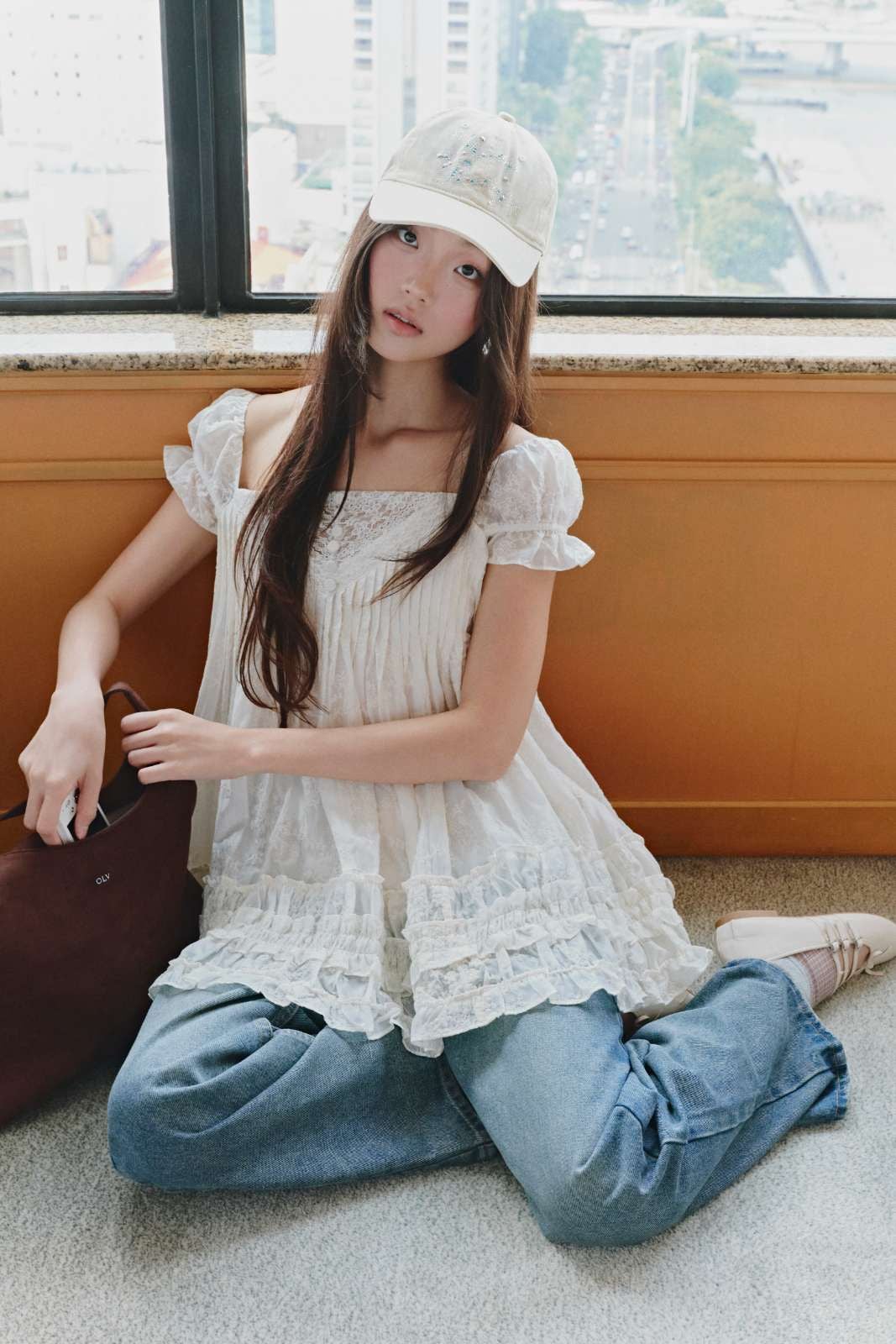 Váy babydoll Kate Ruffled Babydoll Dress nhiều màu