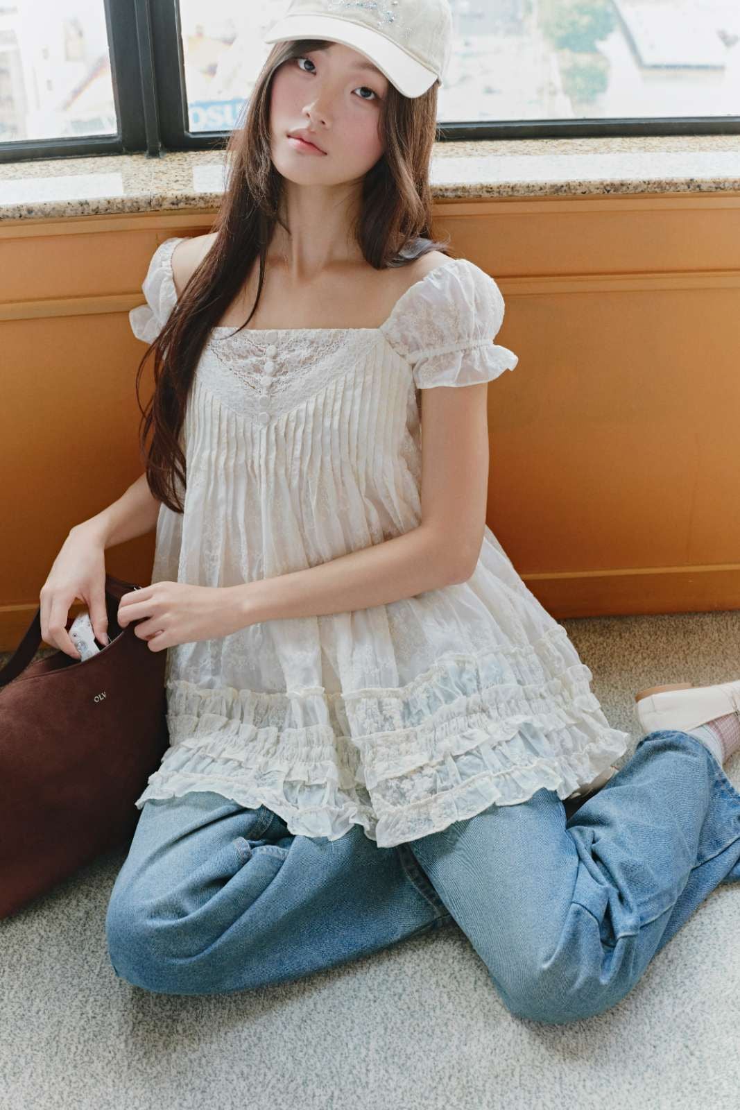 Váy babydoll Kate Ruffled Babydoll Dress nhiều màu