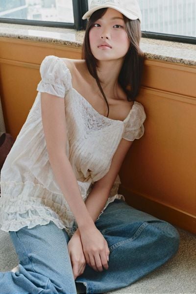  Váy Kate Ruffled Babydoll Dress nhiều màu 