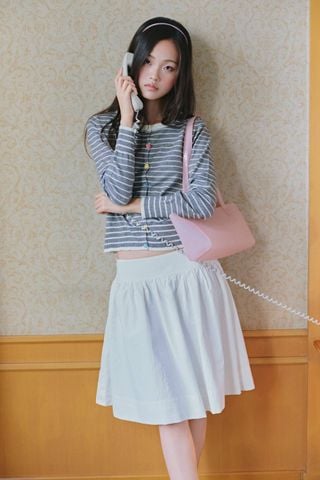 Áo cardigan Knit Striped Buttoned Cardigan nhiều màu