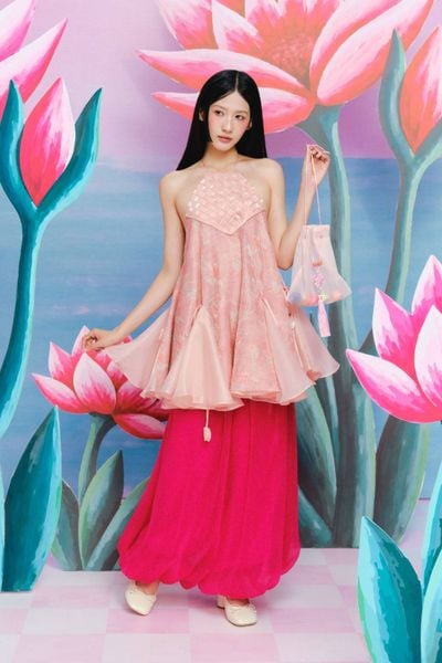  Quần áo dài ống rộng Silk Wide Leg Trouser 