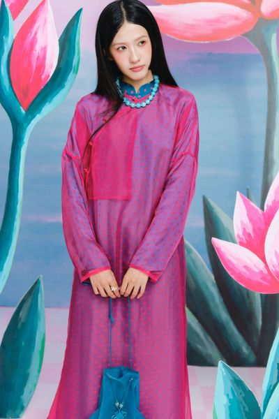  Áo Dài Hồng Dao (không kèm quần) 