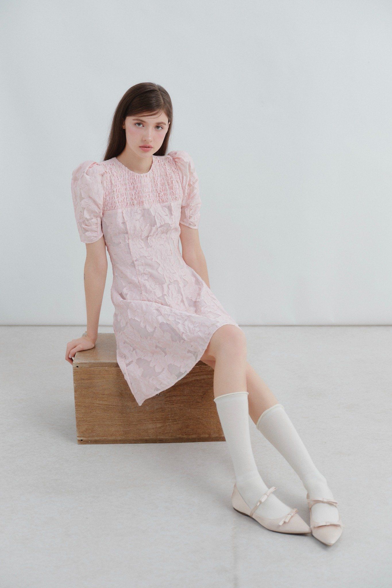 Averie Fleur Dress in Blush