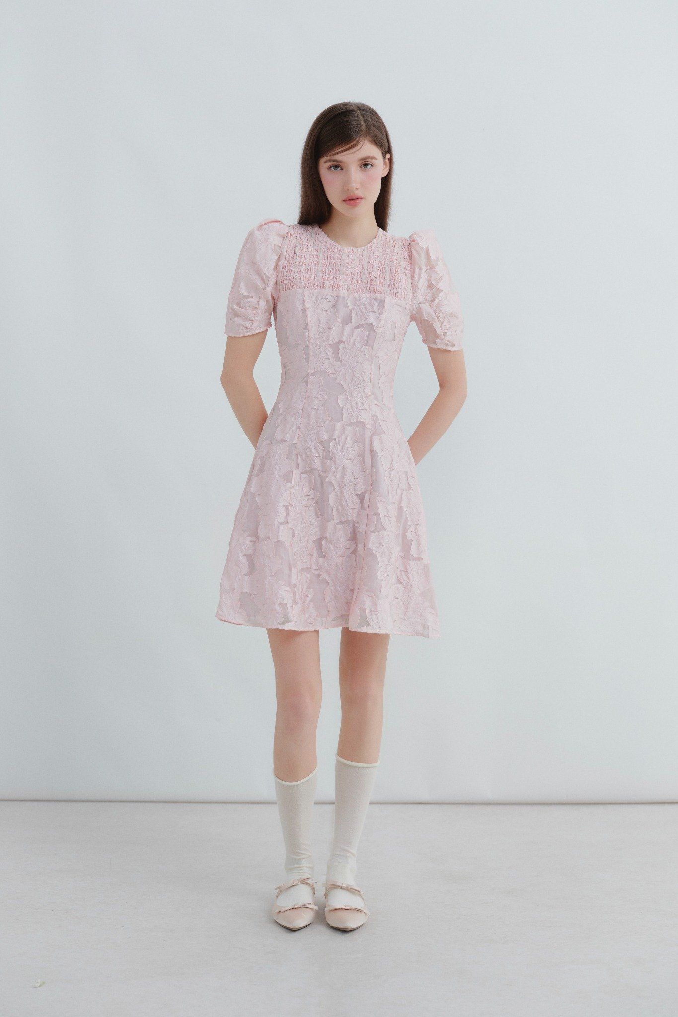 Averie Fleur Dress in Blush