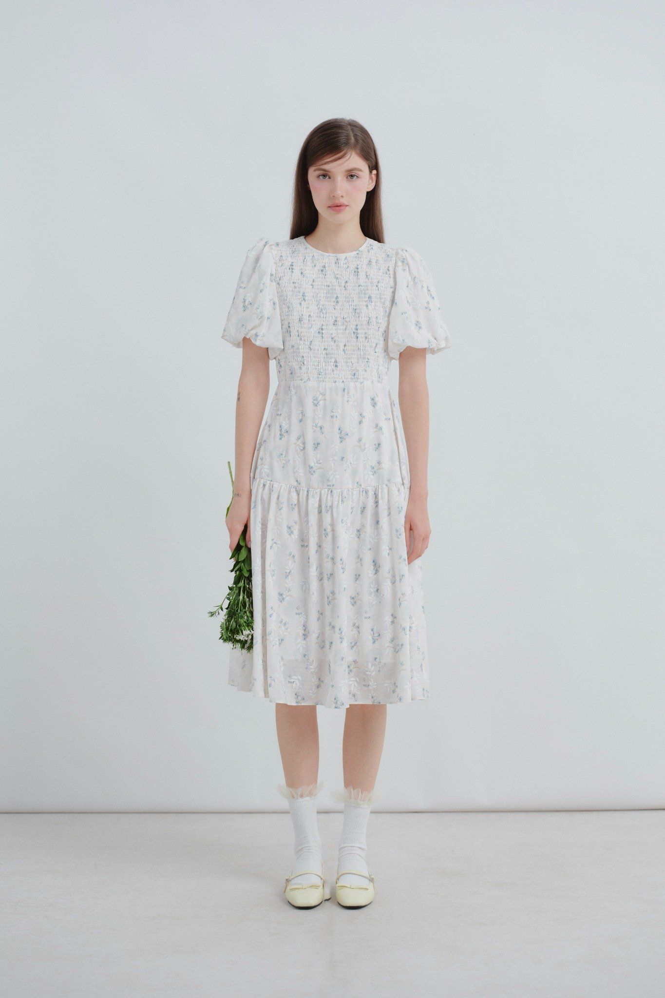 Lia Fleur Dress in Mist Blue
