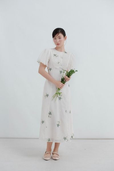  Ottoline Fleur Dress in Cream 