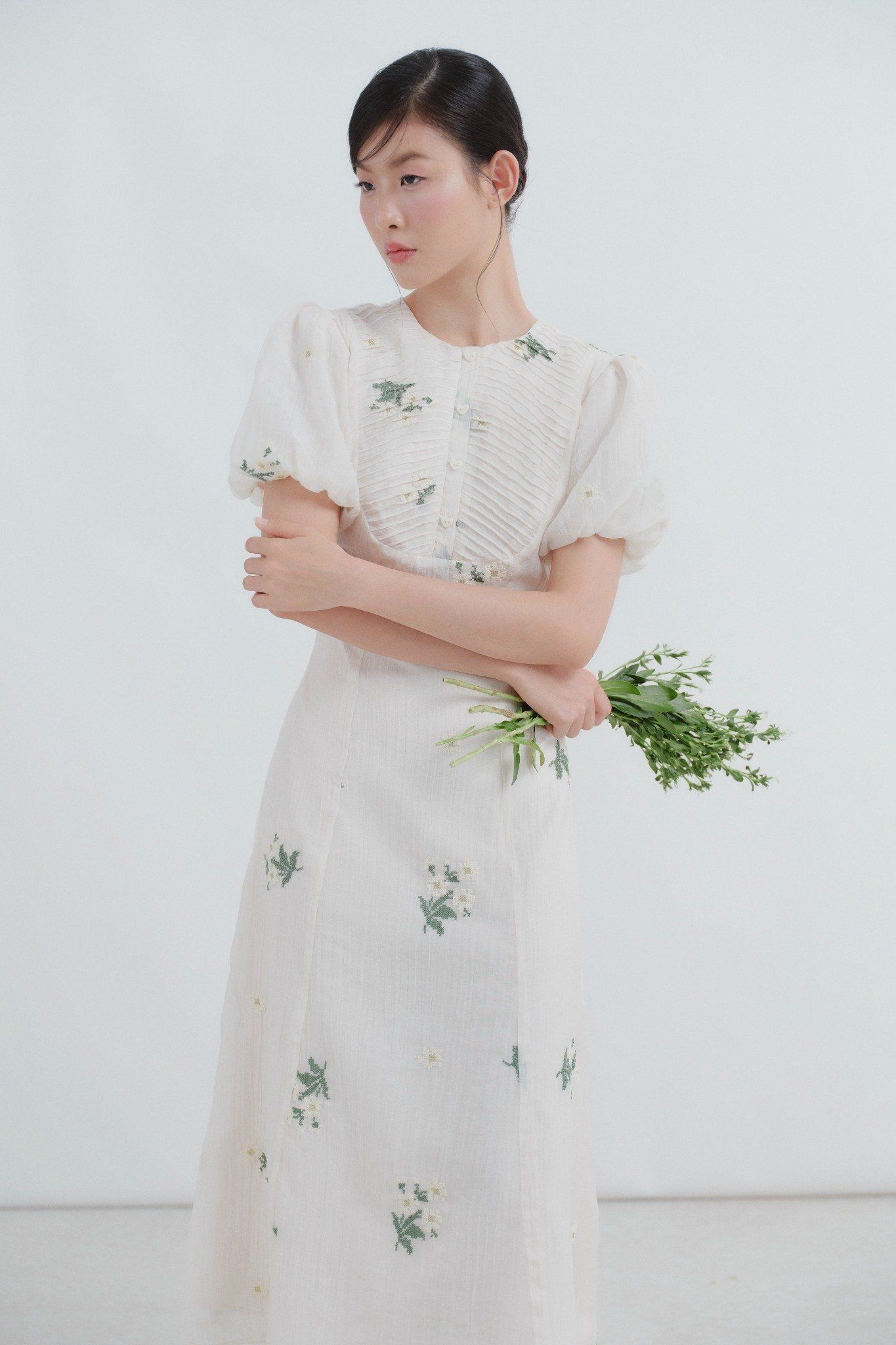 Ottoline Fleur Dress in Cream