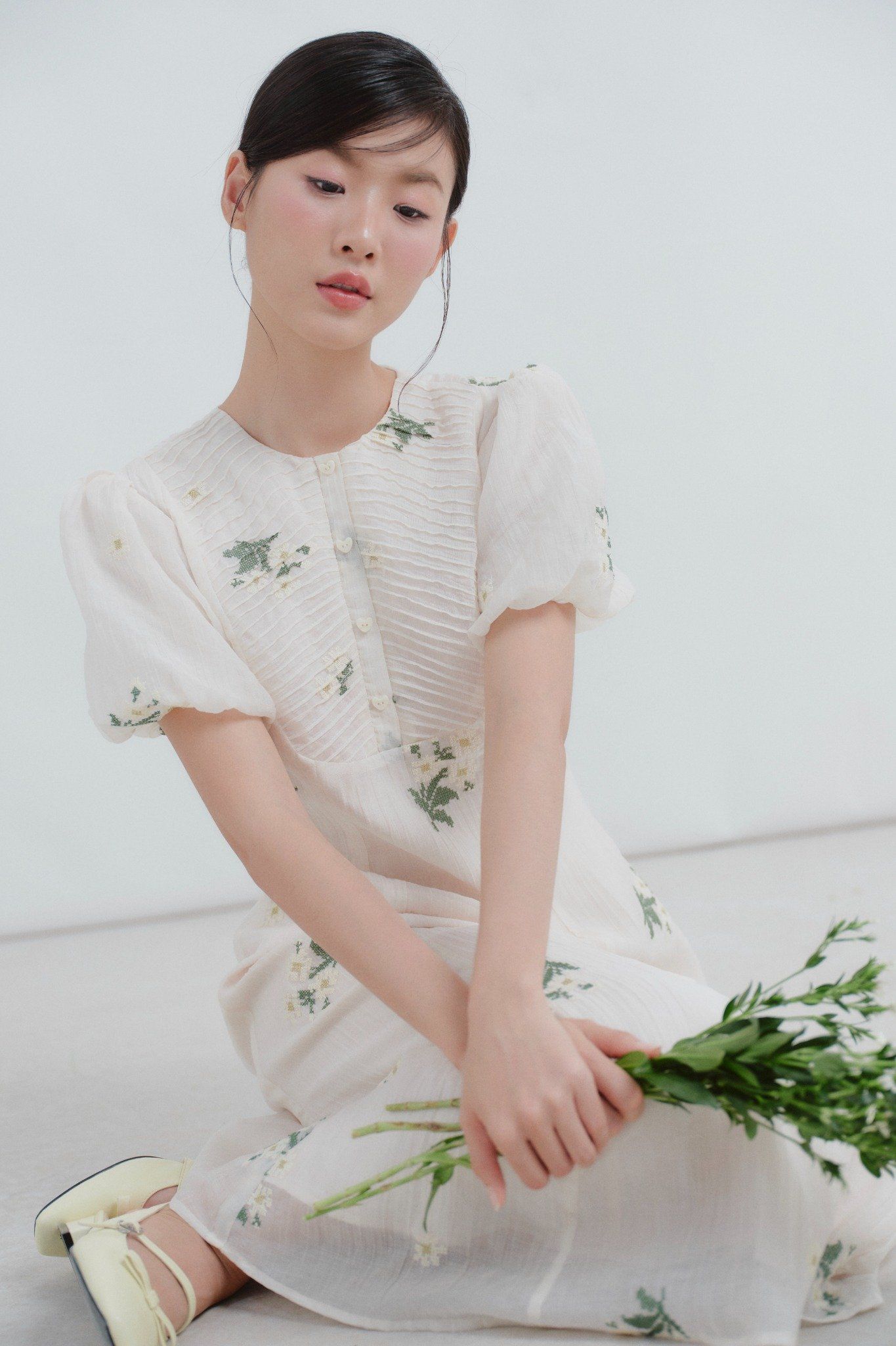 Ottoline Fleur Dress in Cream