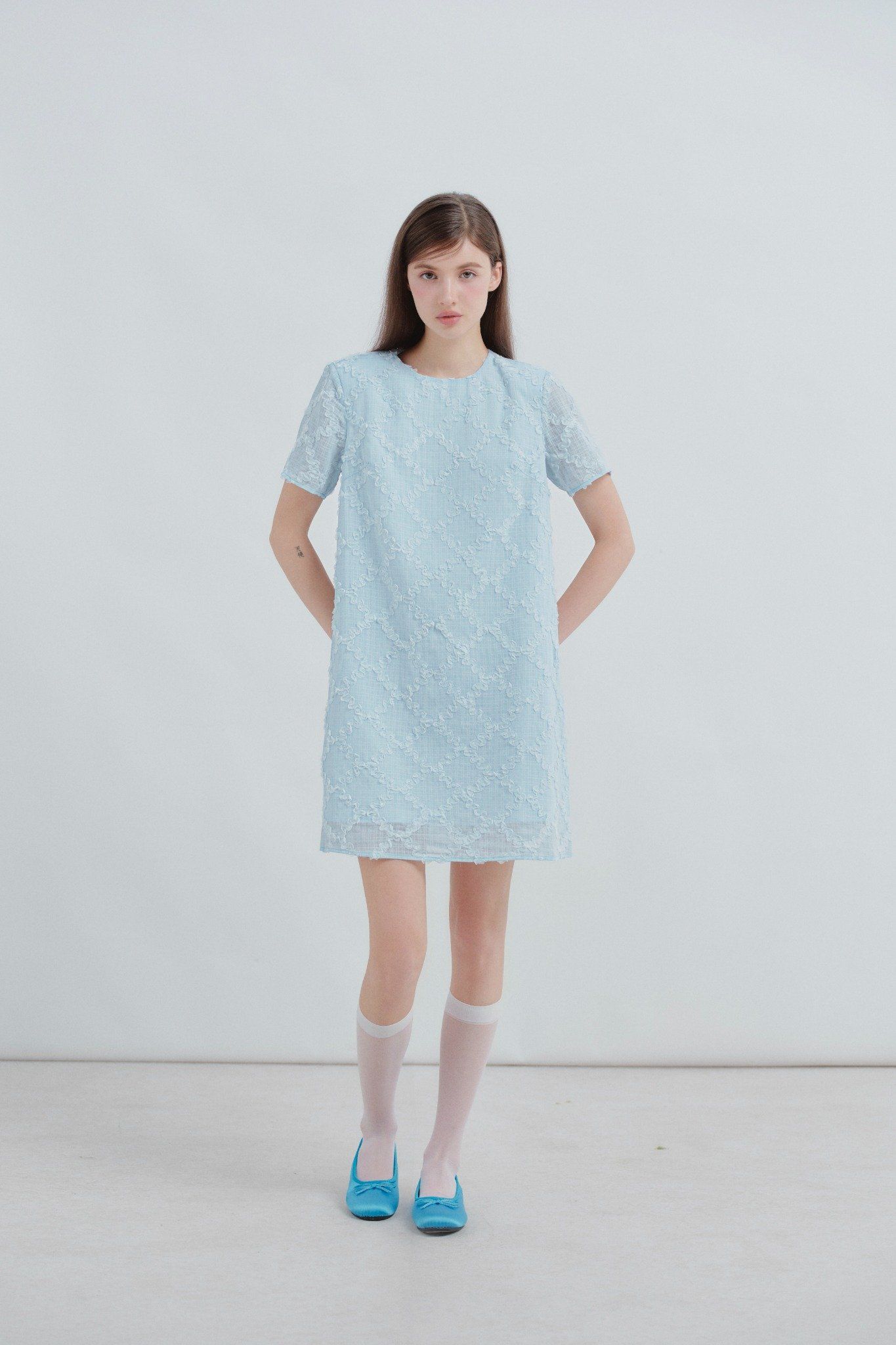 Taja Loose Dress in Baby Blue