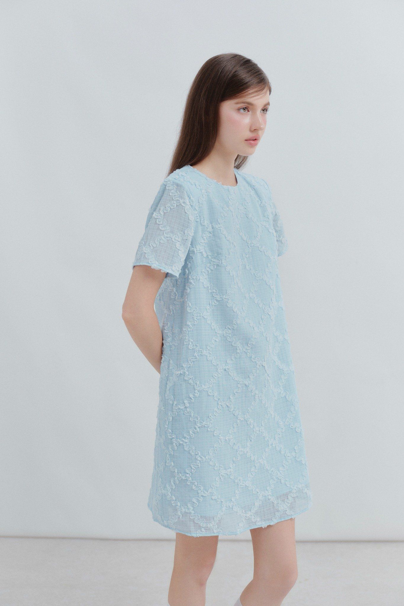 Taja Loose Dress in Baby Blue