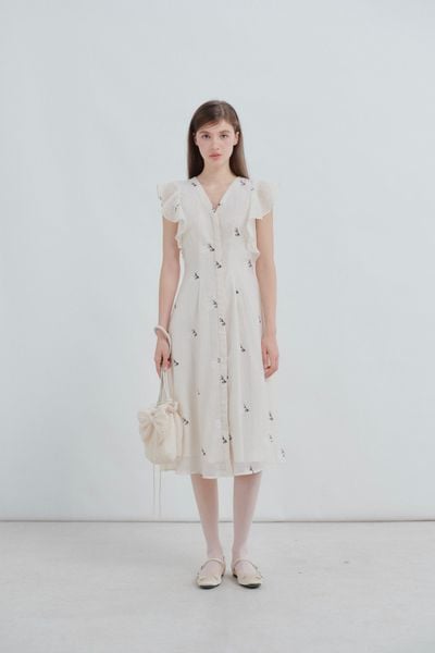  Selby Fleur Dress in Cream 