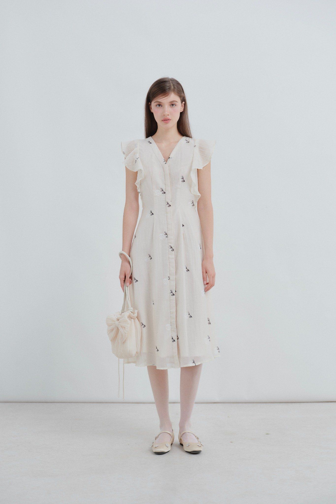 Selby Fleur Dress in Cream