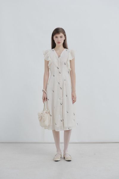  Selby Fleur Dress in Cream 