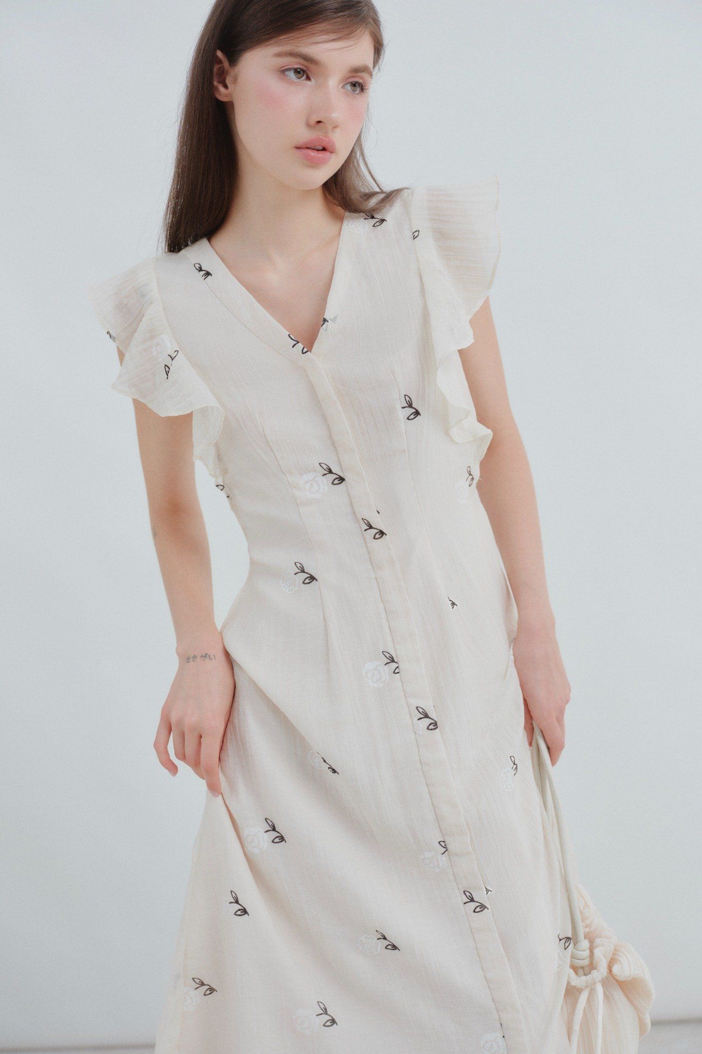 Selby Fleur Dress in Cream