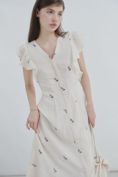  Selby Fleur Dress in Cream 