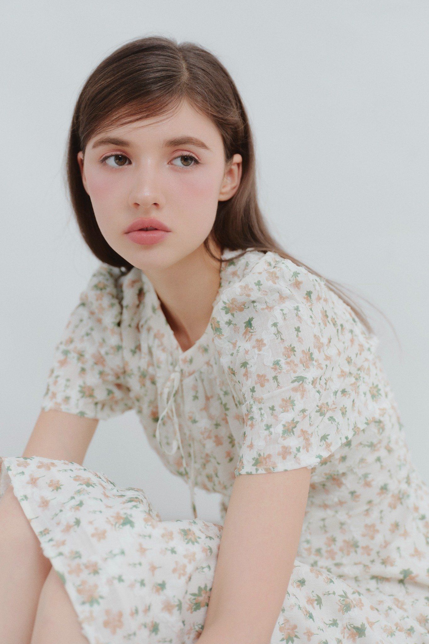 Aulelei Fleur Dress in Light Cream