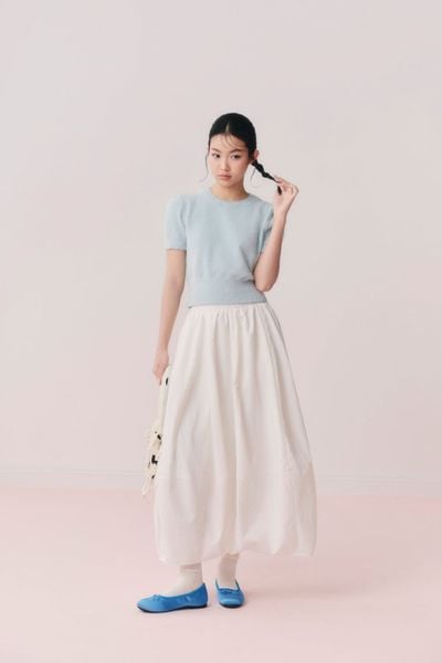  Áo Fuzzy Knit Round Neck Top nhiều màu 