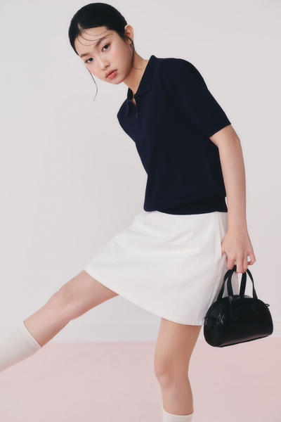  Chân váy White Cotton A Line Skirt 