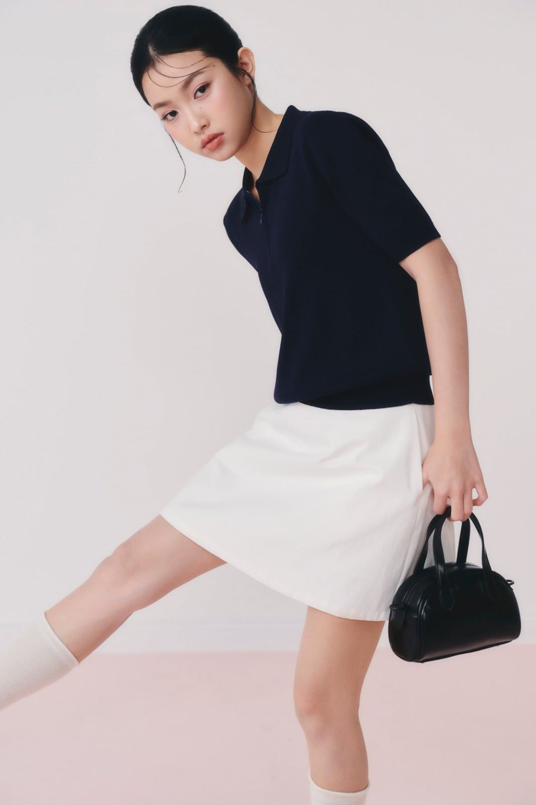 Chân váy chữ A White Cotton A Line Skirt