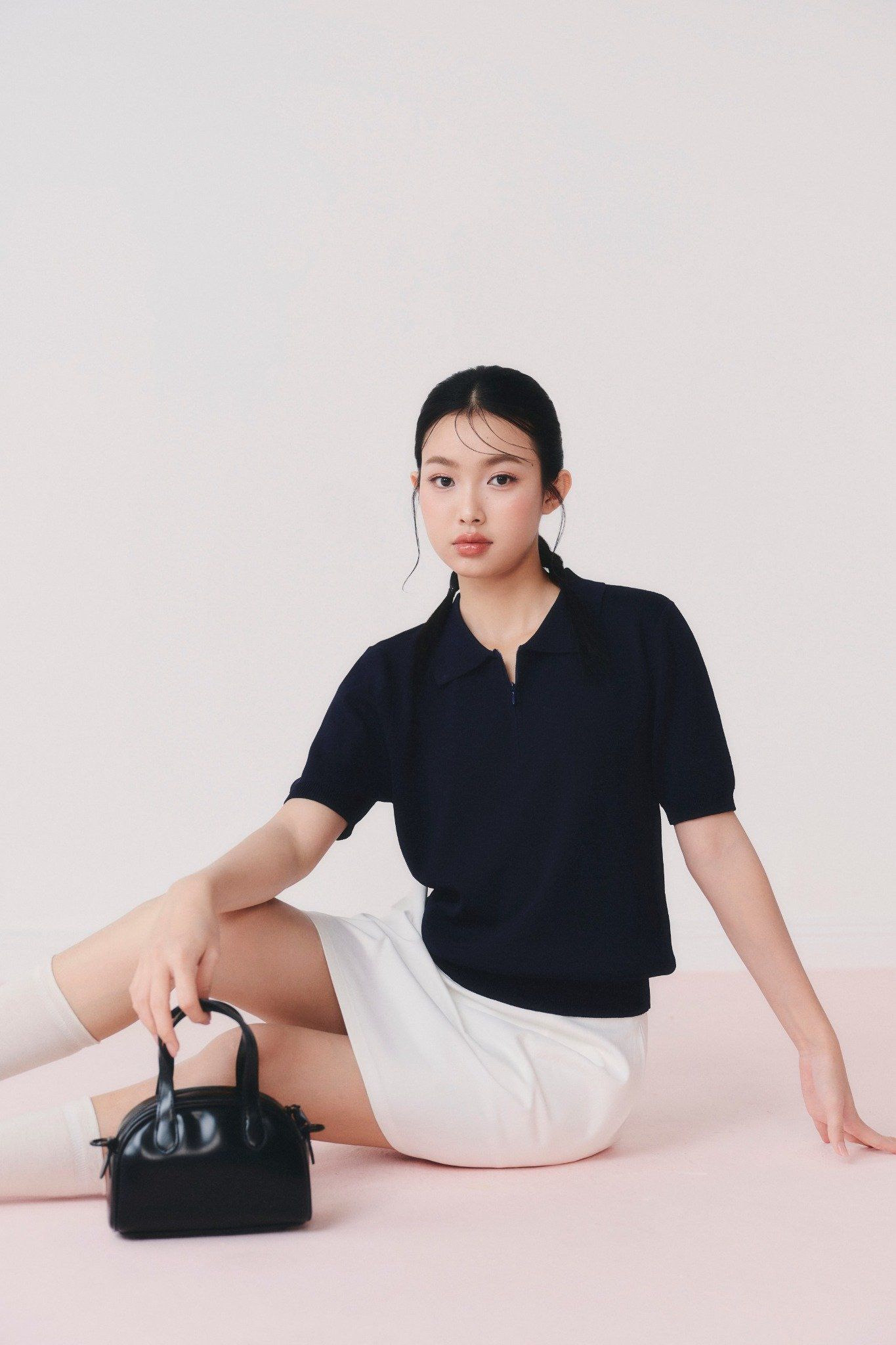 Chân váy White Cotton A Line Skirt