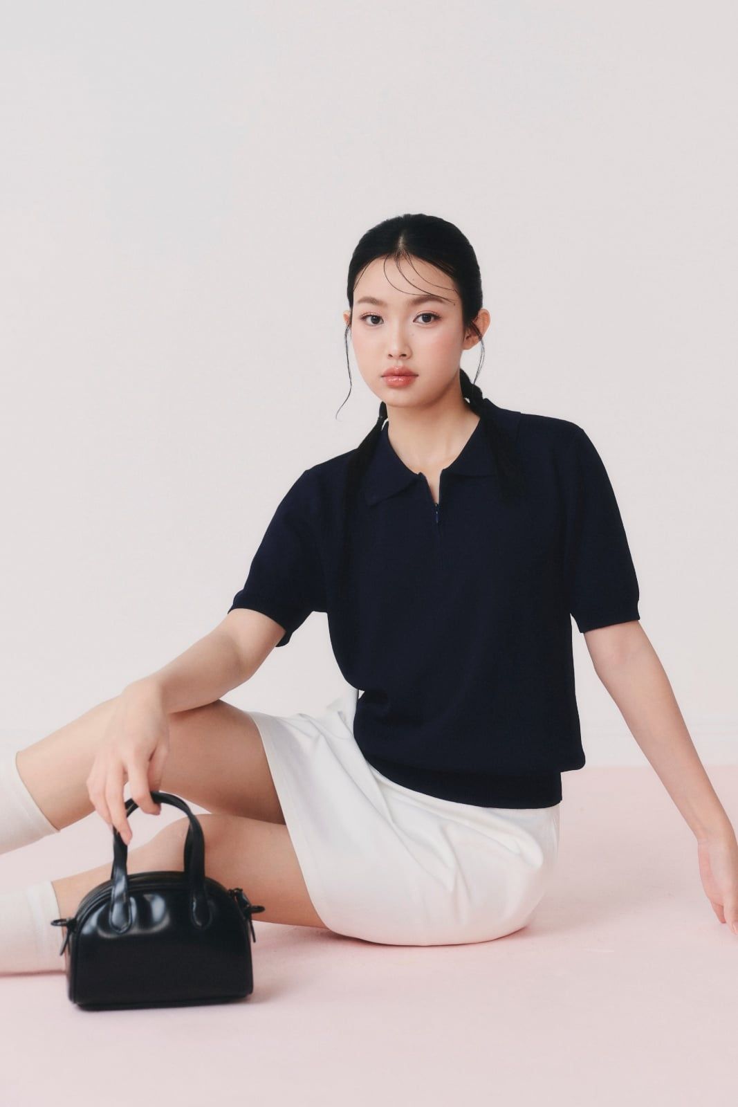 Chân váy chữ A White Cotton A Line Skirt