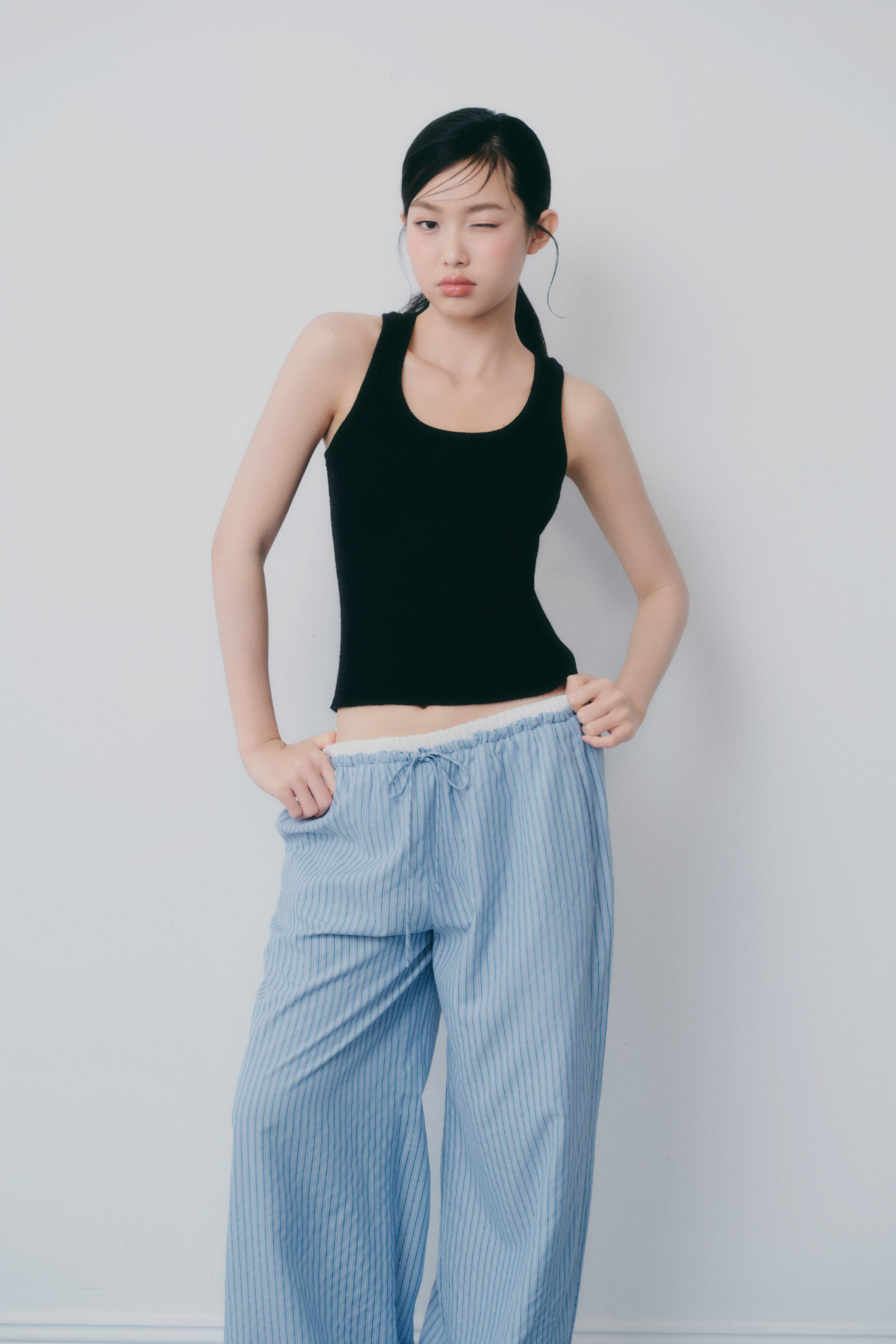 Áo Striped Ribbed Knit Tank Top nhiều màu