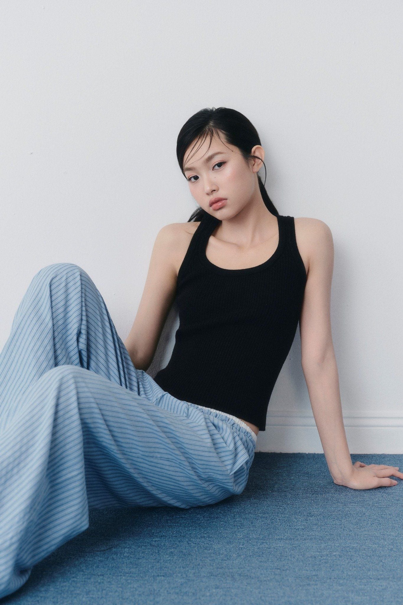 Áo Striped Ribbed Knit Tank Top nhiều màu