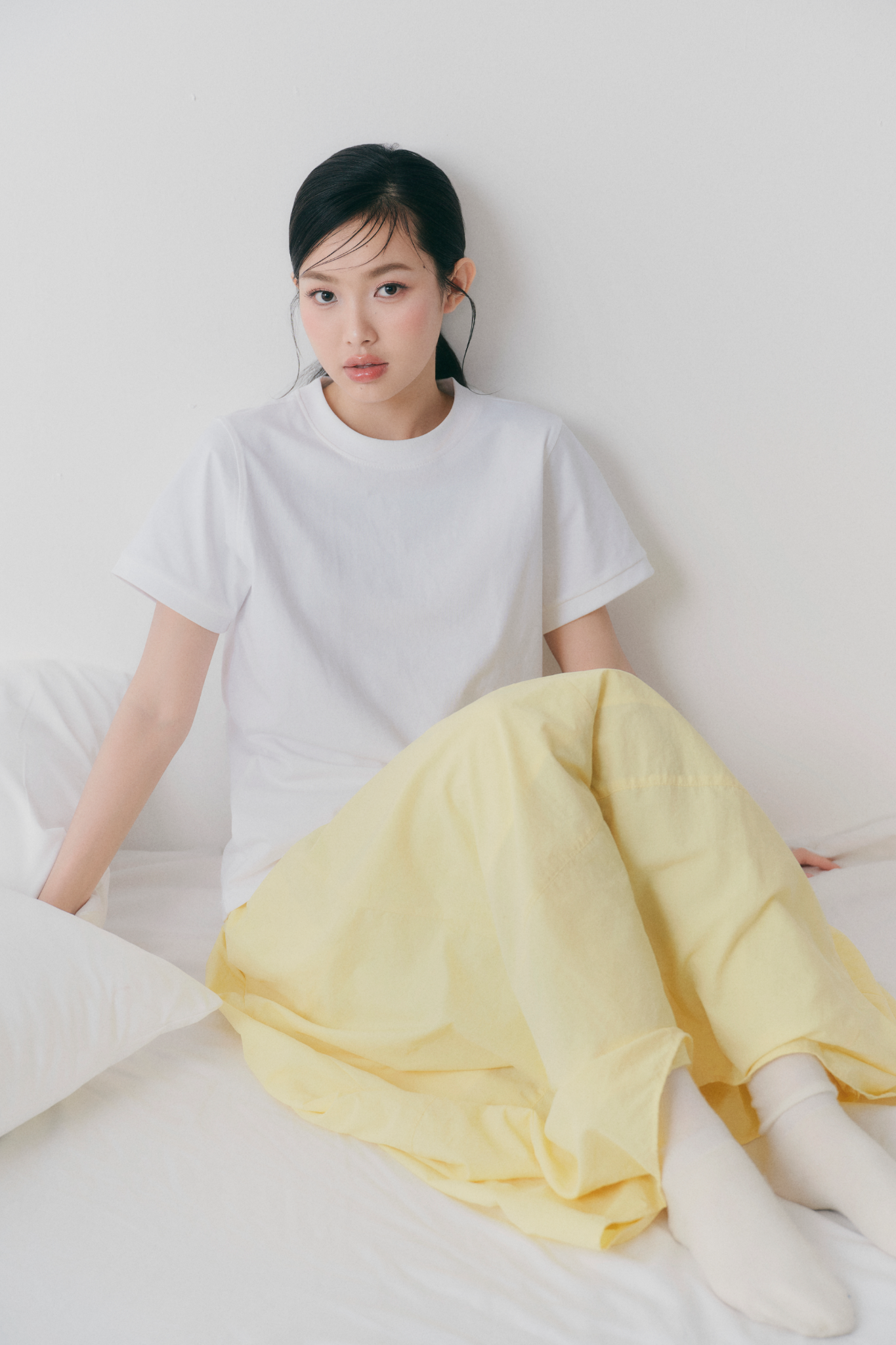 Áo White Cotton T Shirt