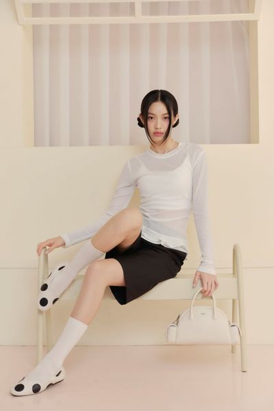  Quần shorts Black Knee Length Pants 
