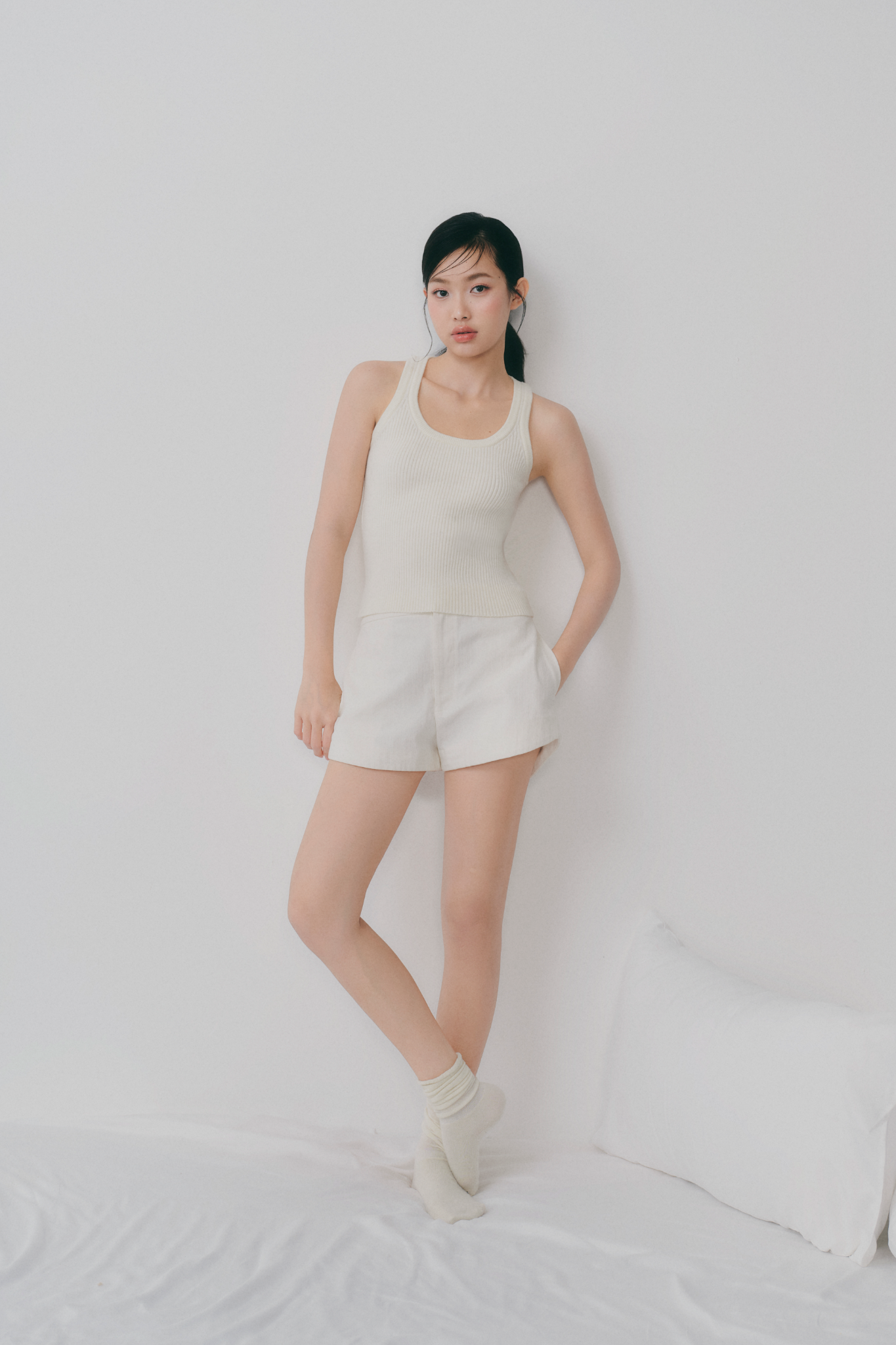 Áo Striped Ribbed Knit Tank Top nhiều màu