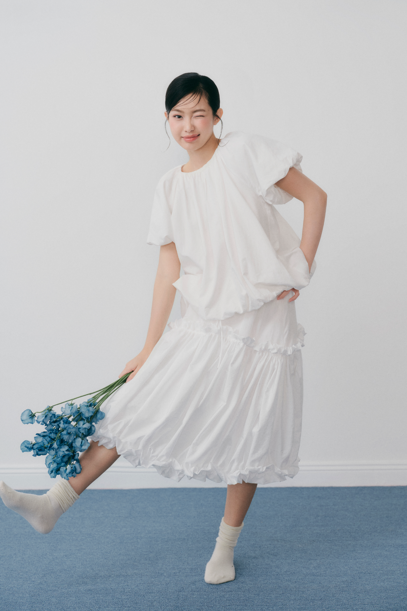 Áo Cotton Puff Short Sleeve Top nhiều màu