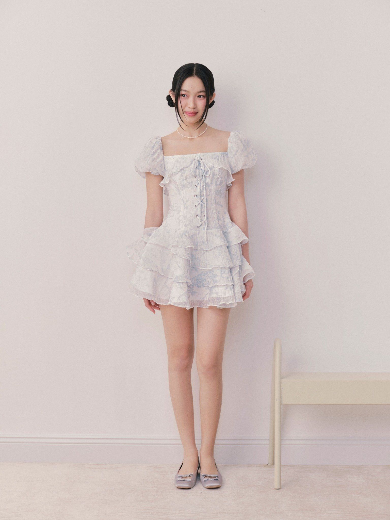 Bristol Fleur Dress in Blue