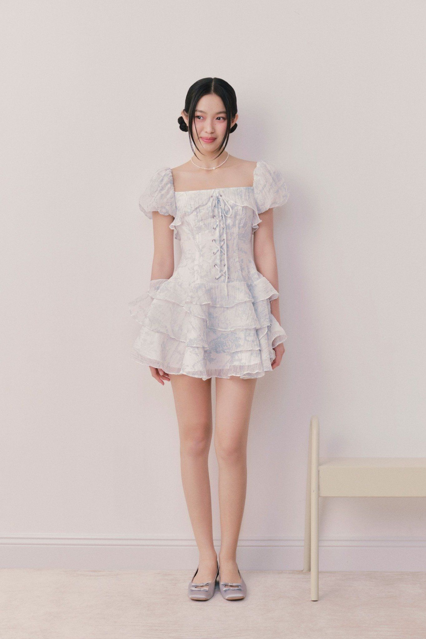 Bristol Fleur Dress in Blue