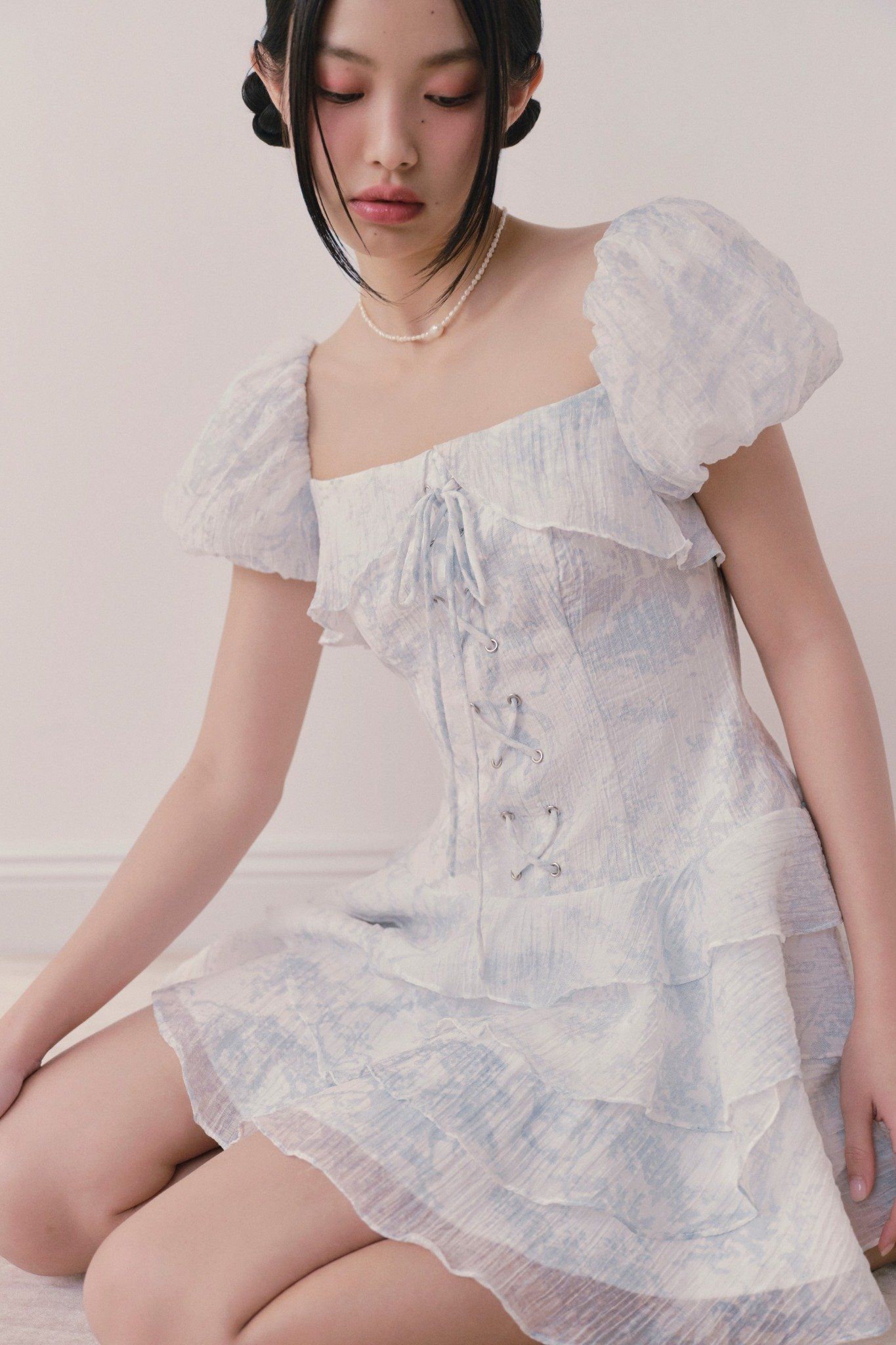 Bristol Fleur Dress in Blue