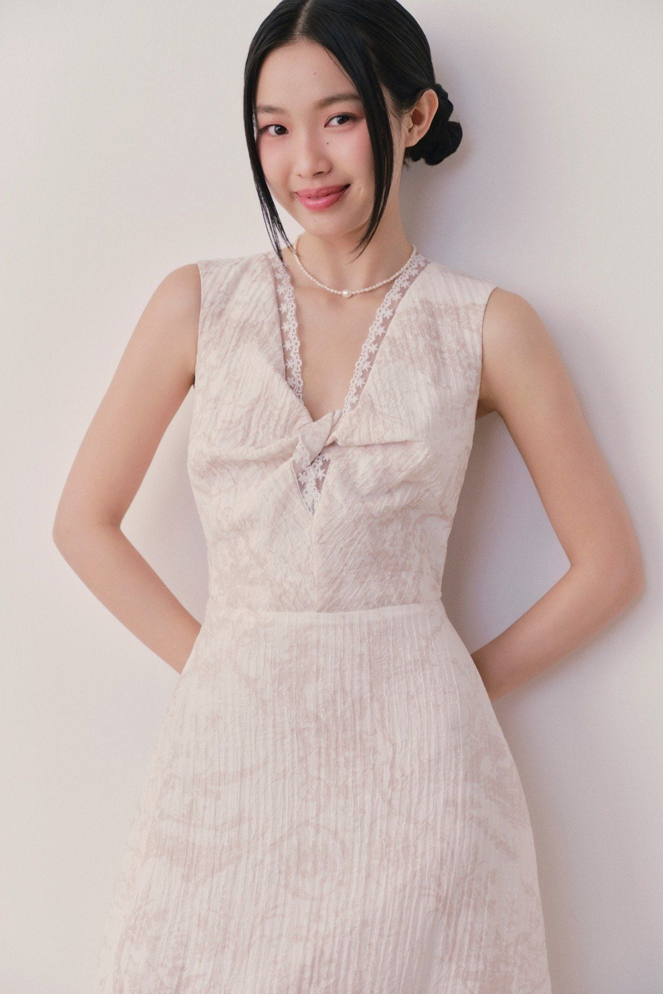 Ivory Marble Maxi Dress