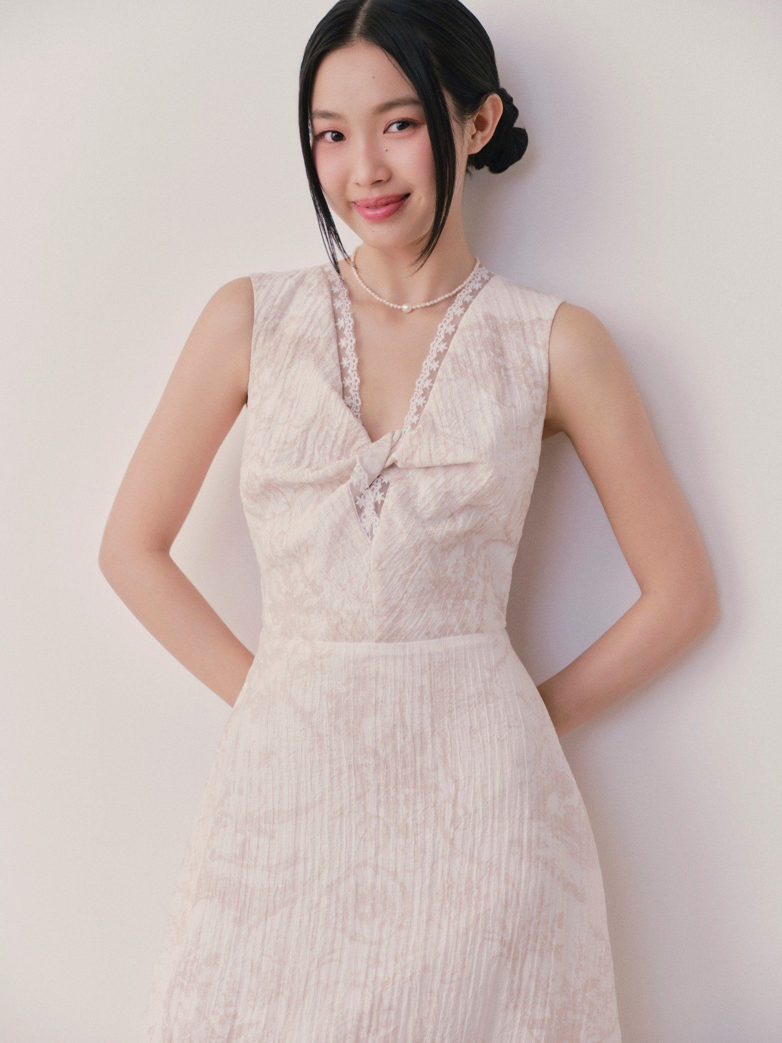 Ivory Marble Maxi Dress