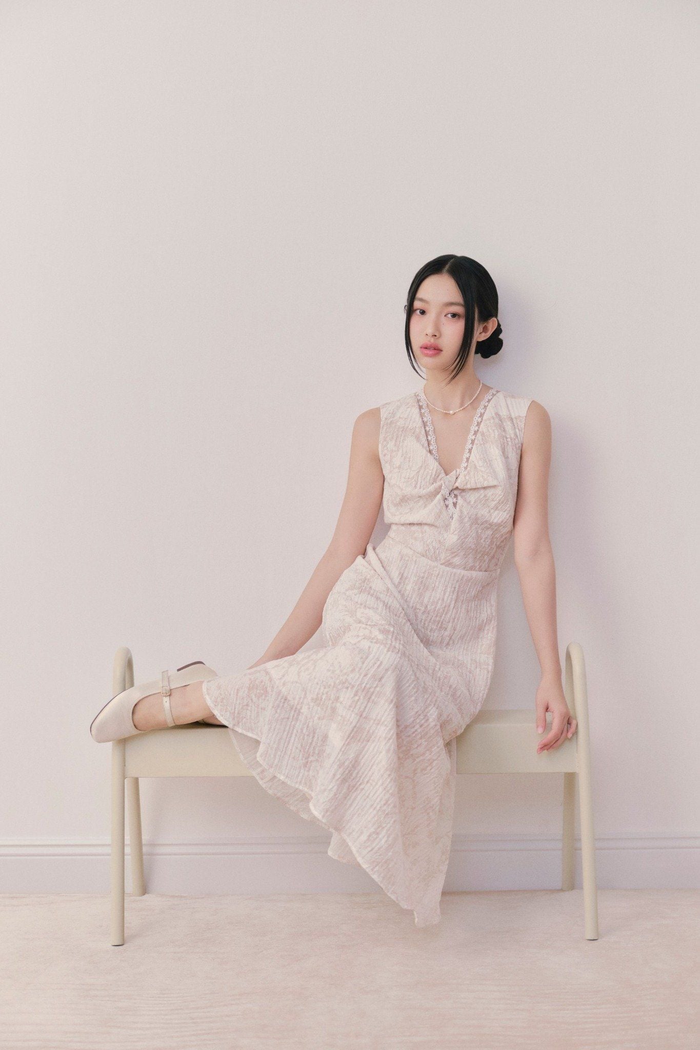 Ivory Marble Maxi Dress