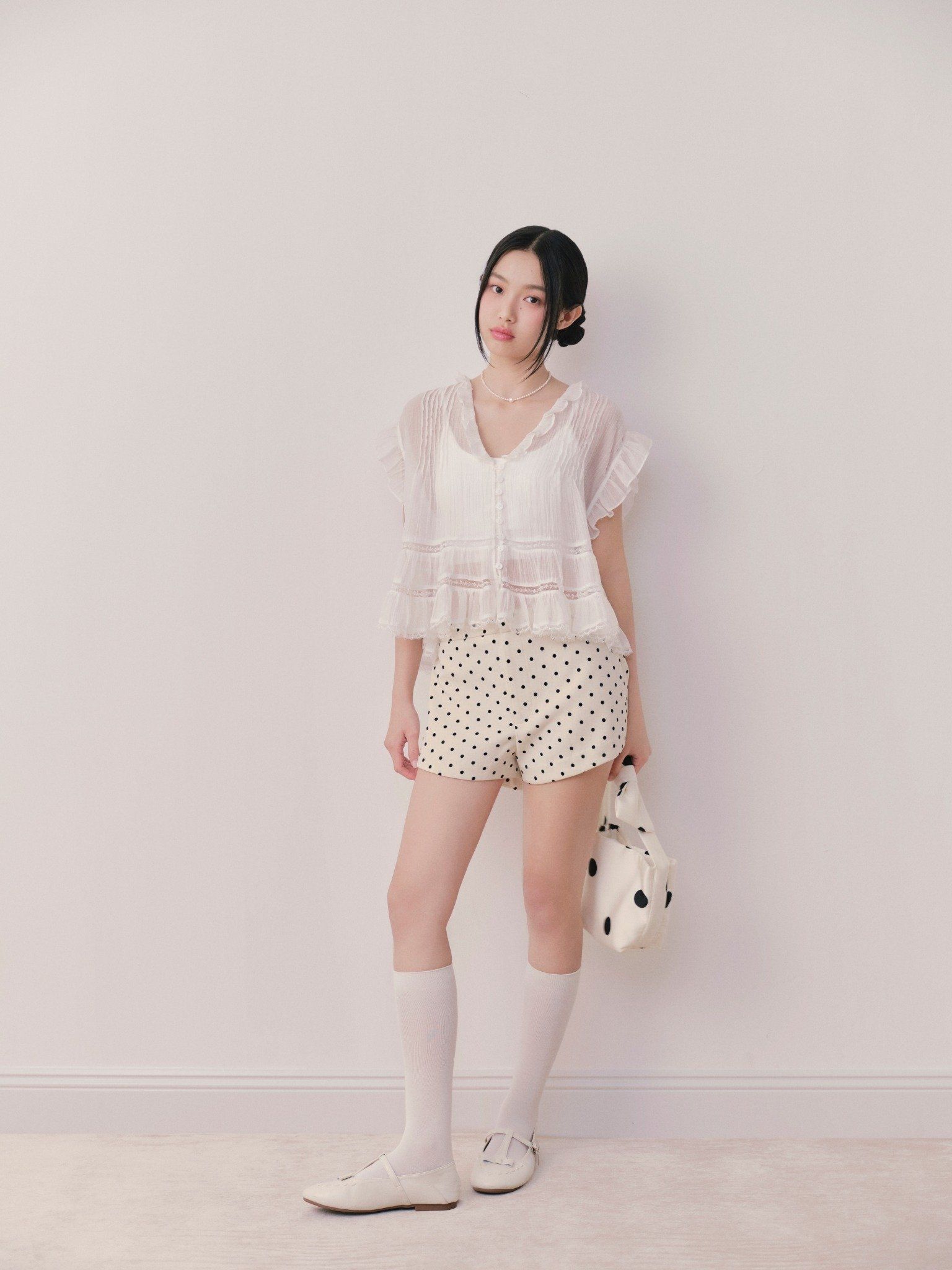 Áo Chiffon Vneck Top nhiều màu