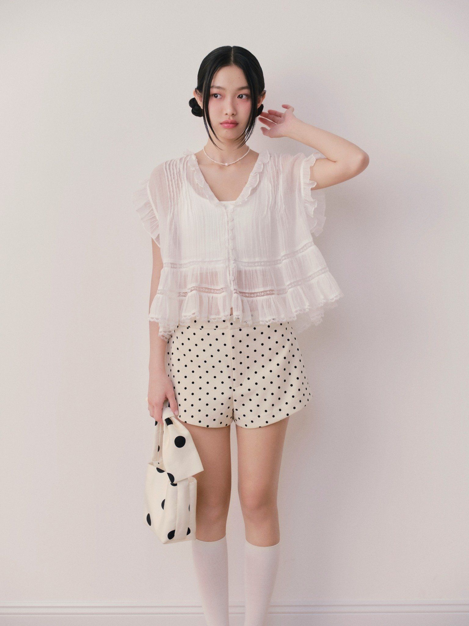 Áo Chiffon Vneck Top nhiều màu