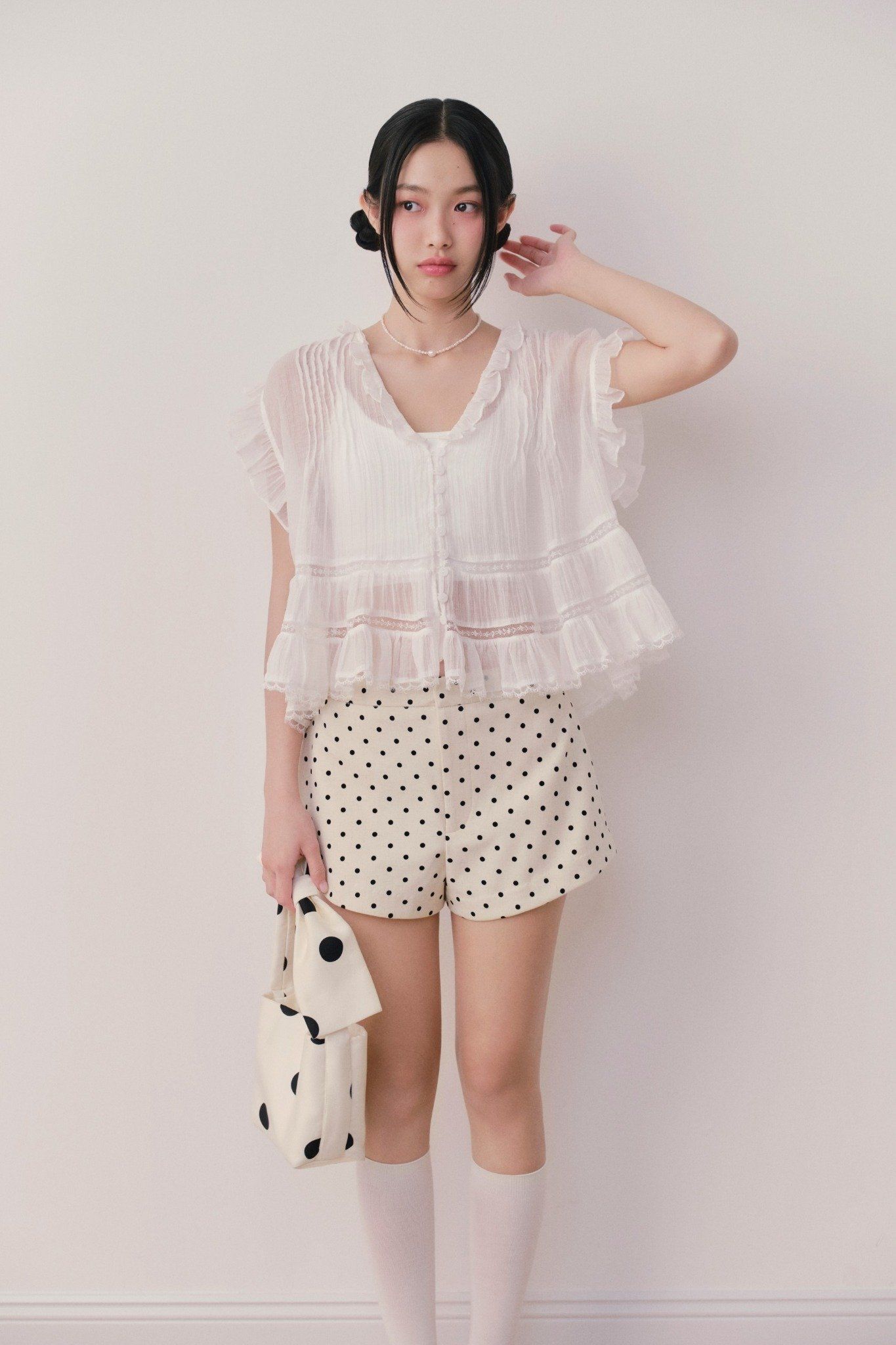 Áo Chiffon Vneck Top nhiều màu