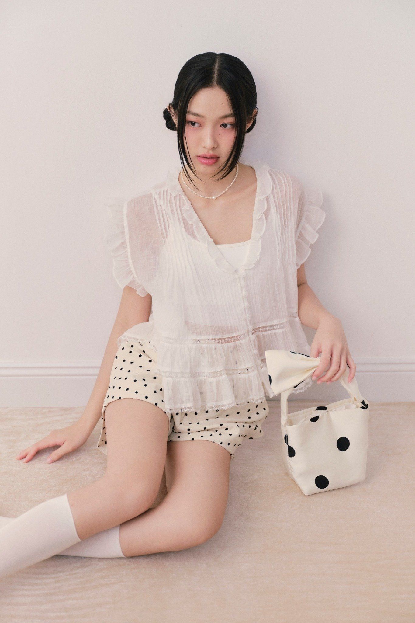 Áo Chiffon Vneck Top nhiều màu