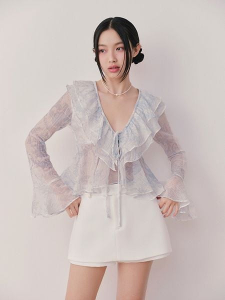  Chân váy White Plain Cotton Mini Skirt 