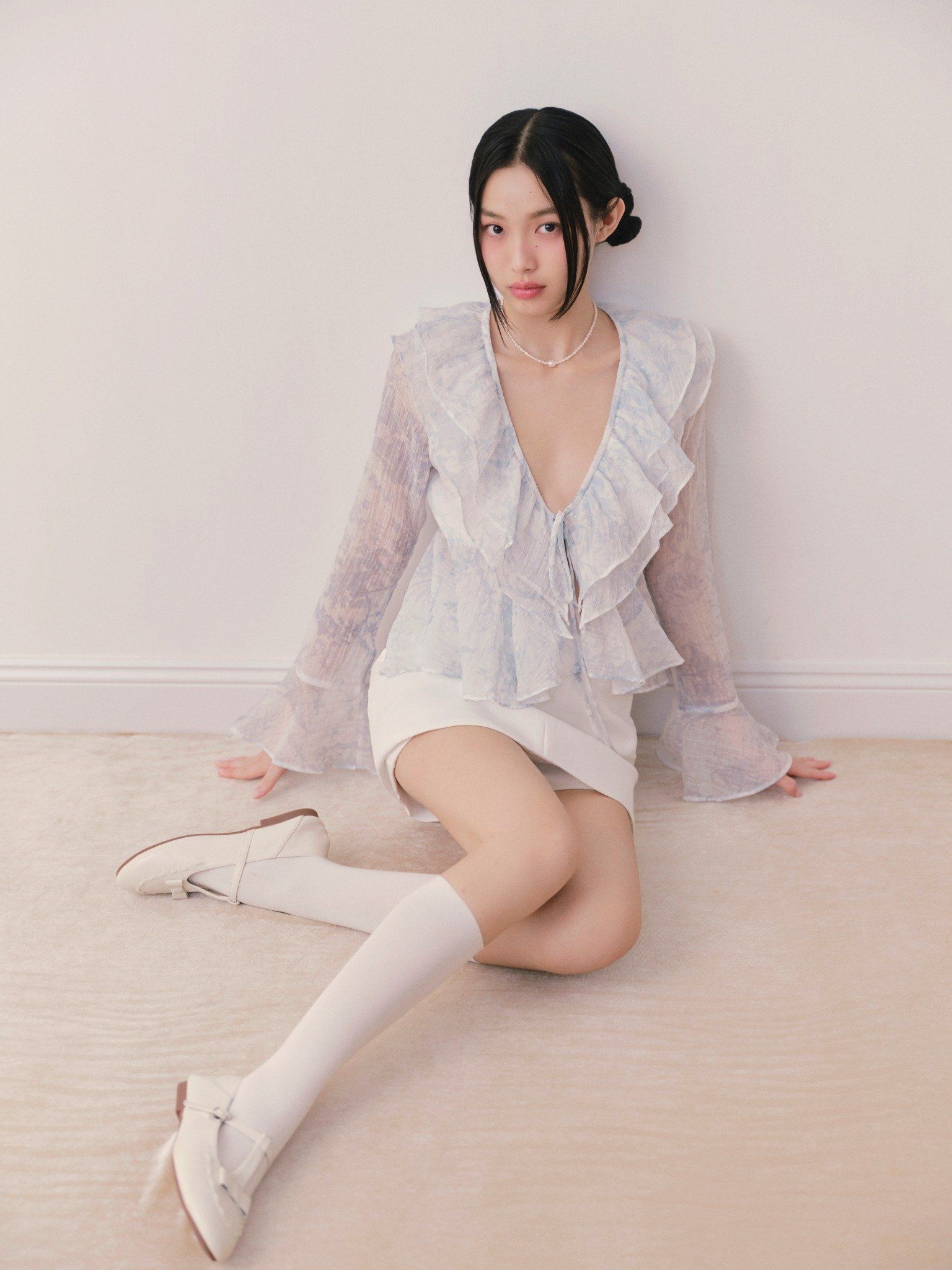 Áo Willow Top in Azure