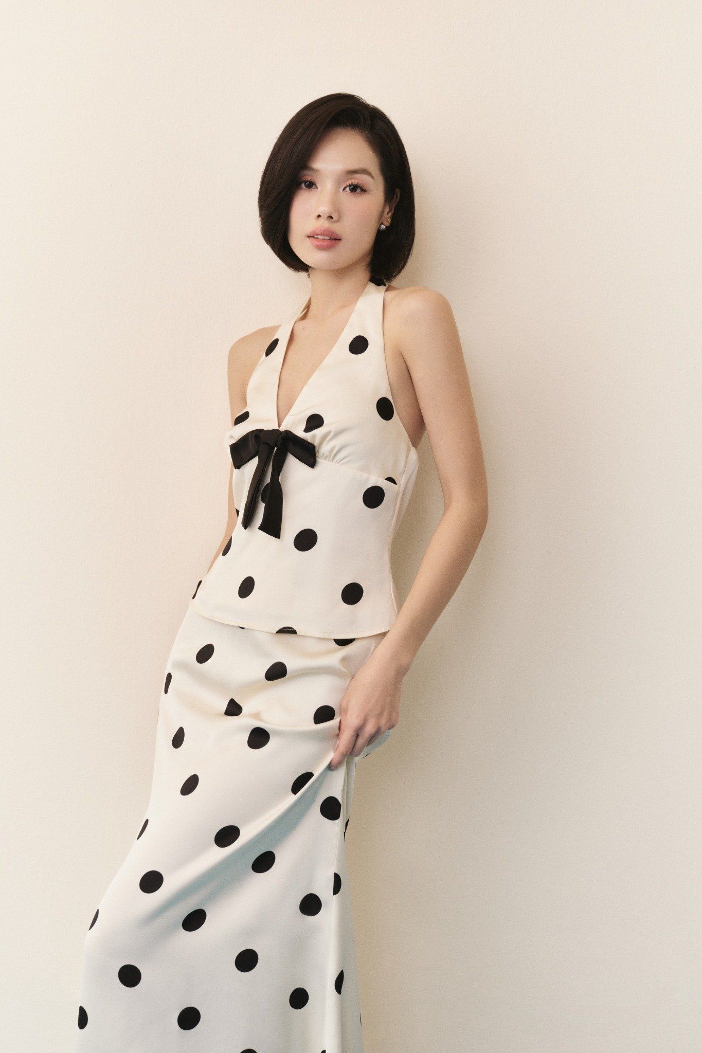 Chân váy Cream Dot Maxi Skirt