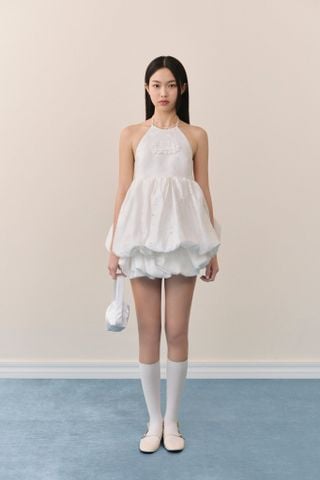 Set cổ yếm White Kate Halter Puff Mini Set