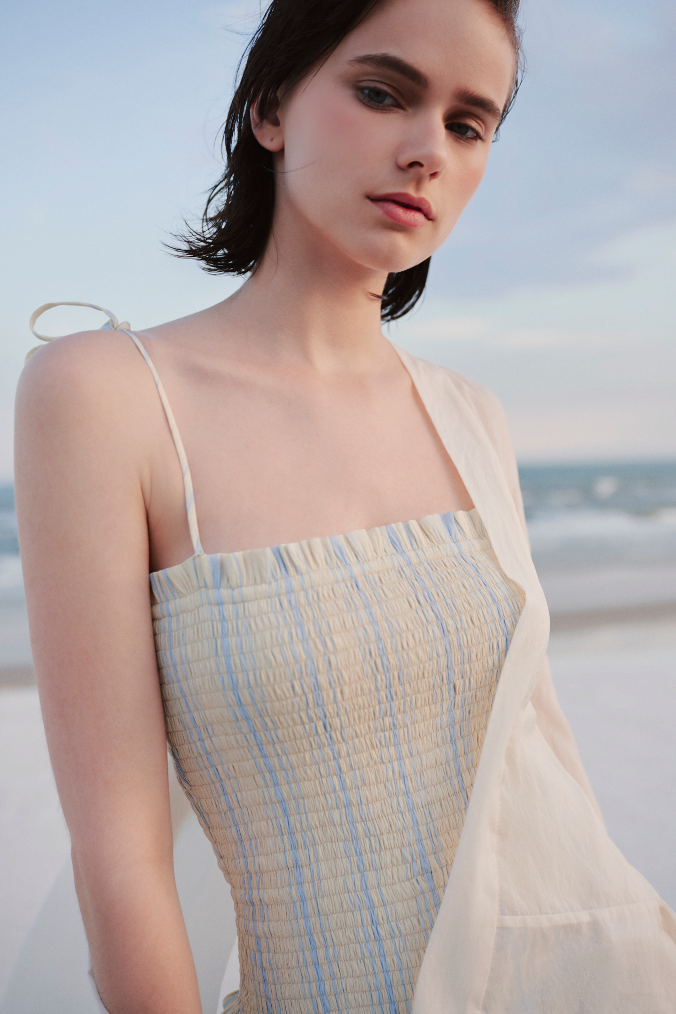 Áo khoác Beige Silky Batwing Coat