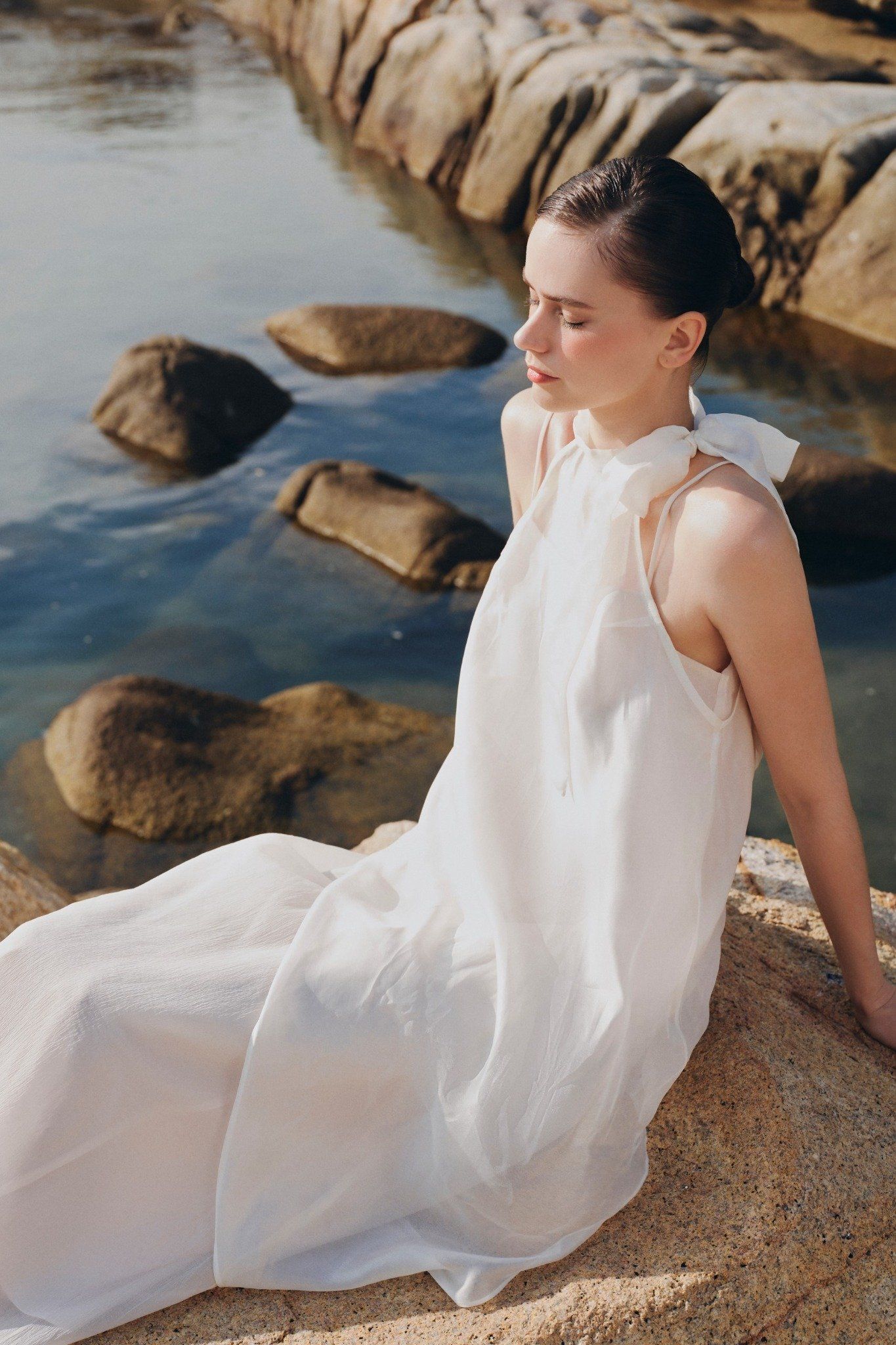 Ozlynn Dress In White
