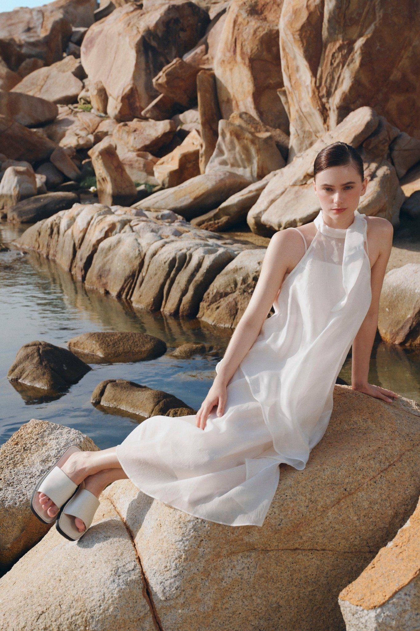 Ozlynn Dress In White